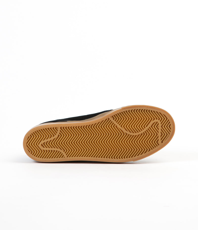 Nike SB Stefan Janoski Shoes in Black and White and Gum Light Brown