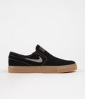 Nike SB Stefan Janoski Slip On Shoes in Black and Gunsmoke and Gum Light Brown