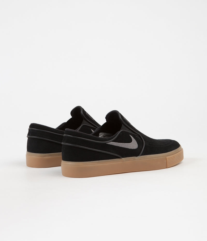 Nike SB Stefan Janoski Slip On Shoes in Black and Gunsmoke and Gum Light Brown