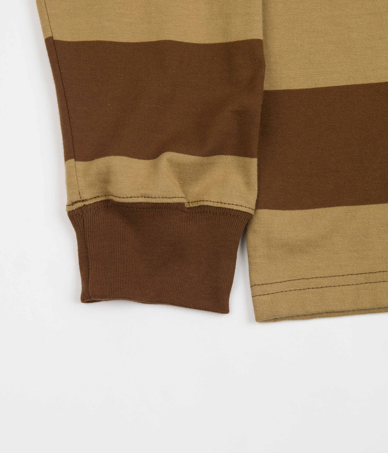 Nike SB Stripe Long Sleeve T-Shirt in Cacao Wow and Dark Driftwood