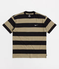 Nike SB Stripe T-Shirt in Neutral Olive and Black / White