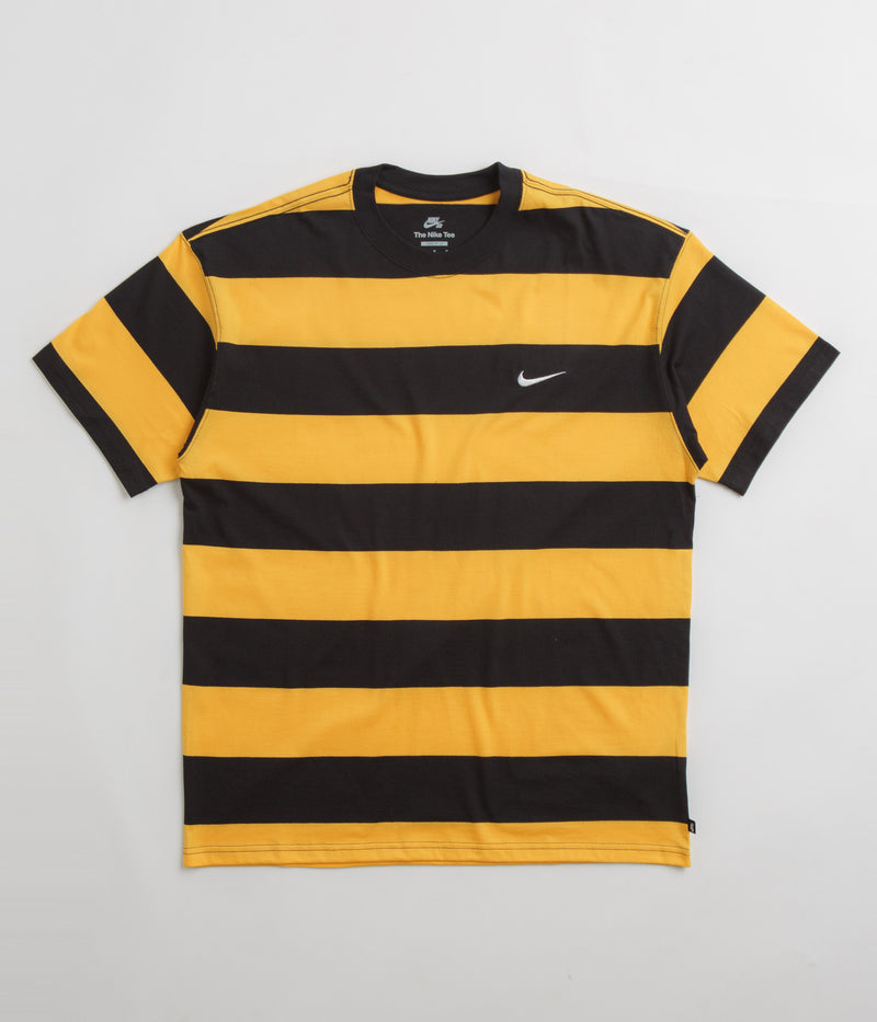 Nike SB Stripe T-Shirt in University Gold and Black
