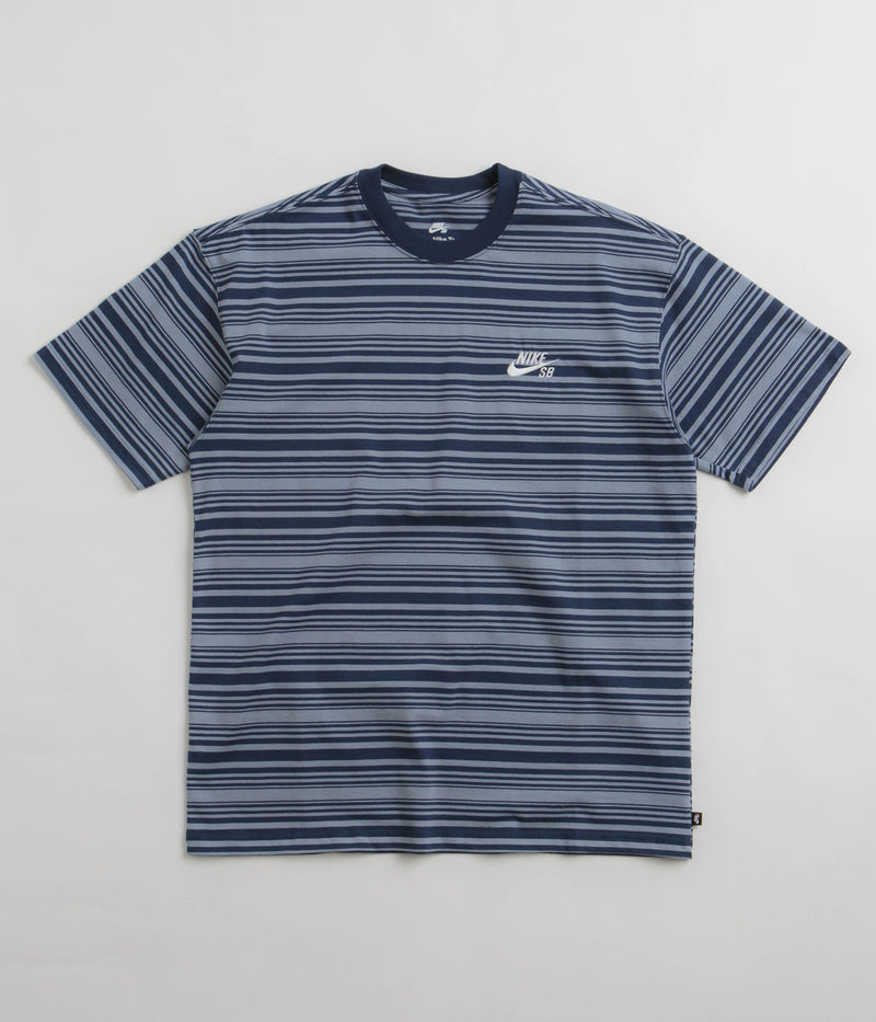 Nike SB Striped T-Shirt in Ashen Slate