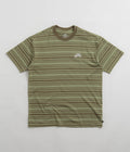 Nike SB Striped T-Shirt in Oil Green