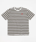 Nike SB Striped T-Shirt in Sail and Dark Smoke Grey / Sequoia