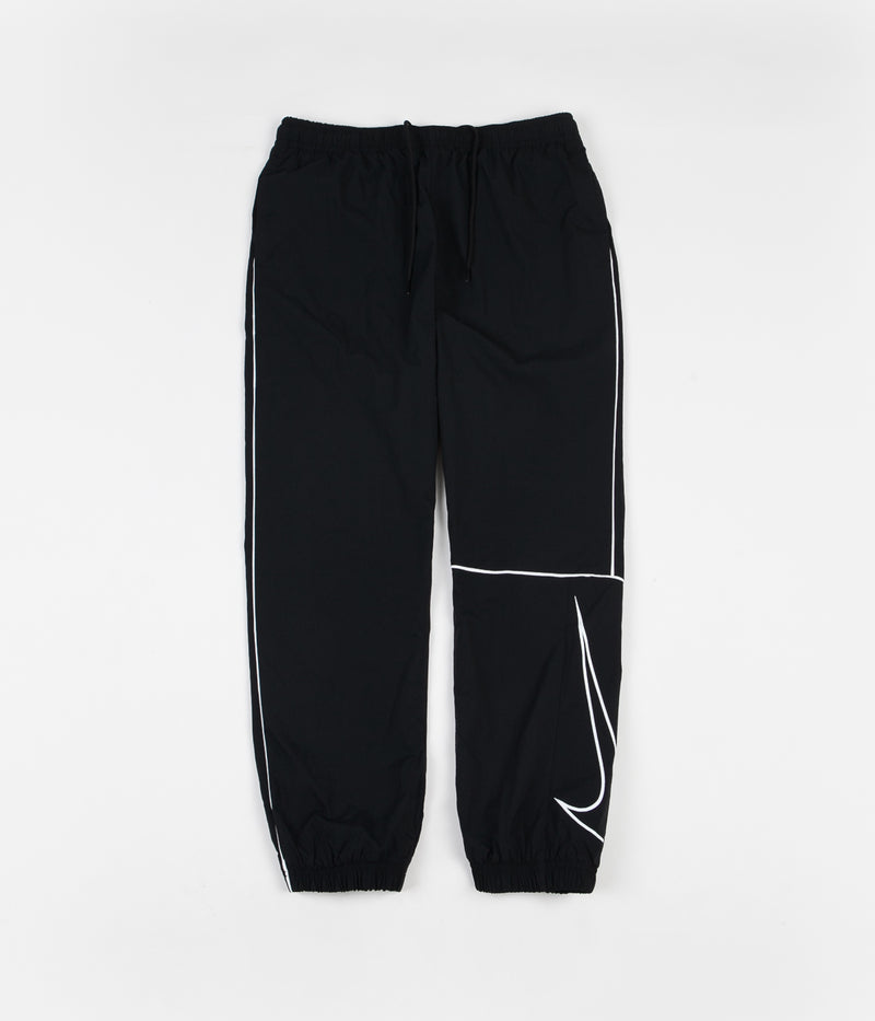 Nike SB Swoosh Track Pants in Black and White / White