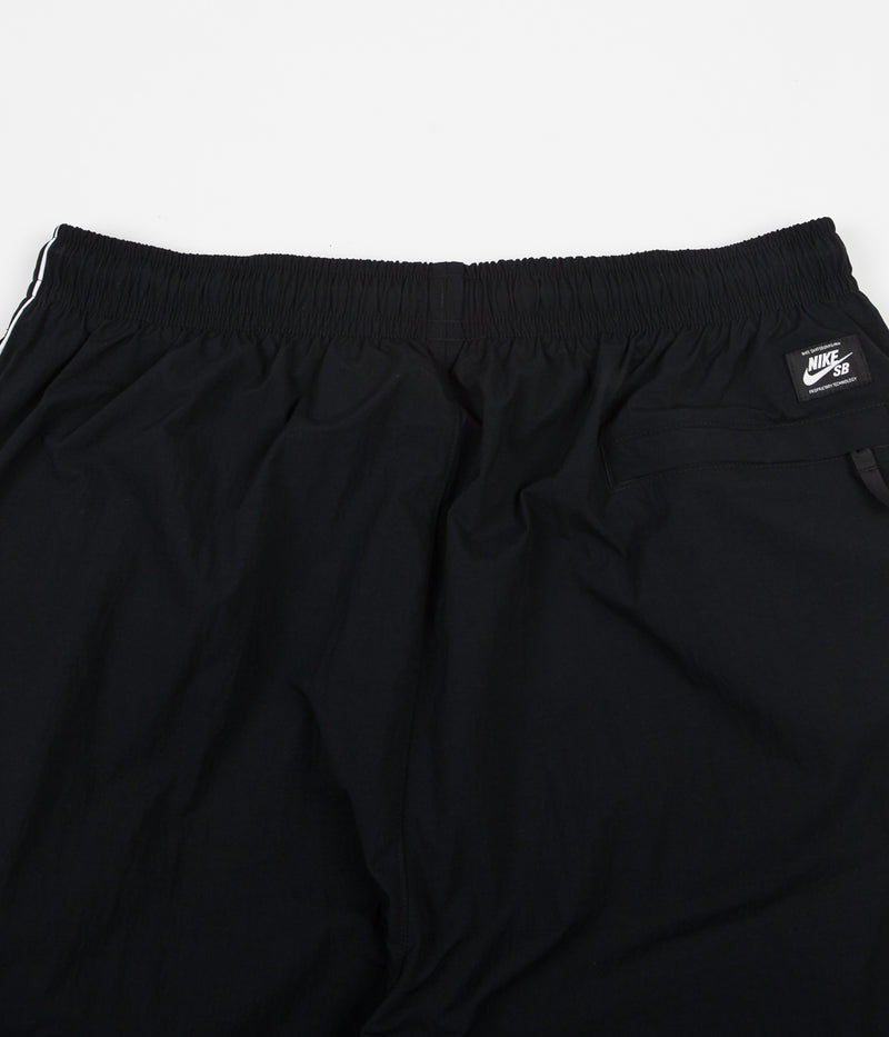 Nike SB Swoosh Track Pants in Black and White / White