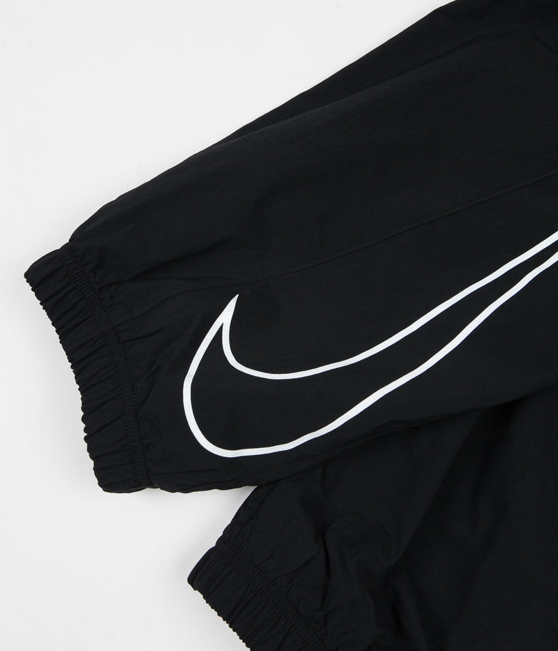 Nike SB Swoosh Track Pants in Black and White / White