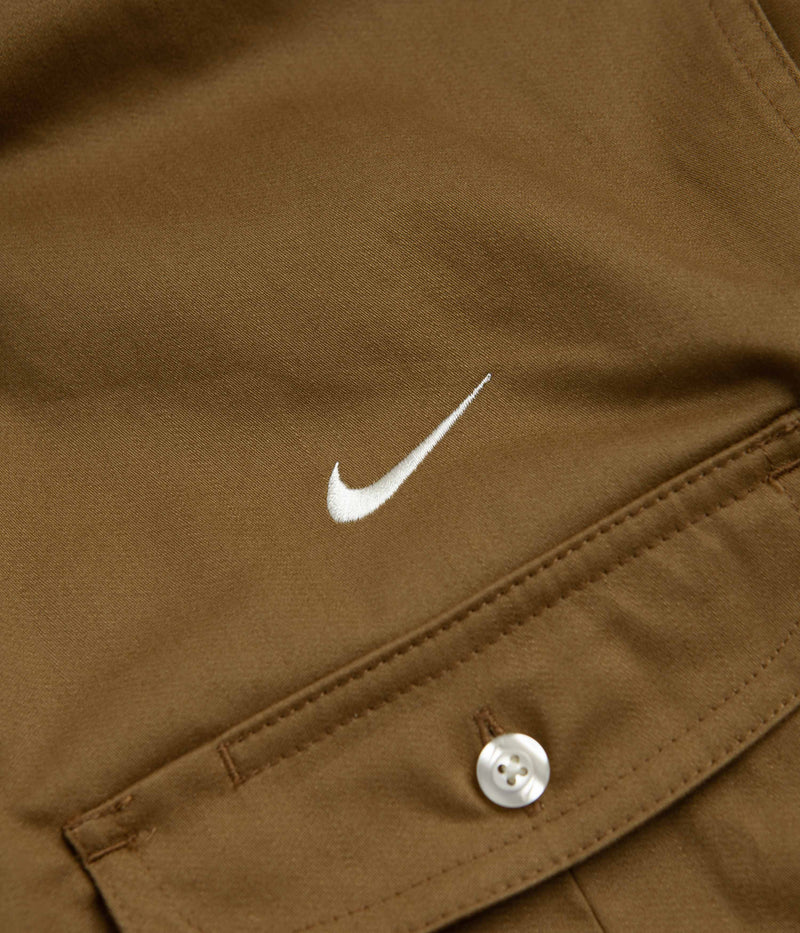 Nike SB Tanglin Short Sleeve Shirt in Ale Brown and Coconut Milk