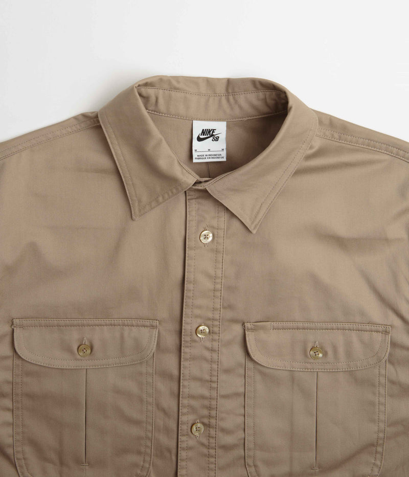 Nike SB Tanglin Short Sleeve Shirt in Khaki