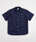 Nike SB Tanglin Short Sleeve Shirt in Midnight Navy and Coconut Milk