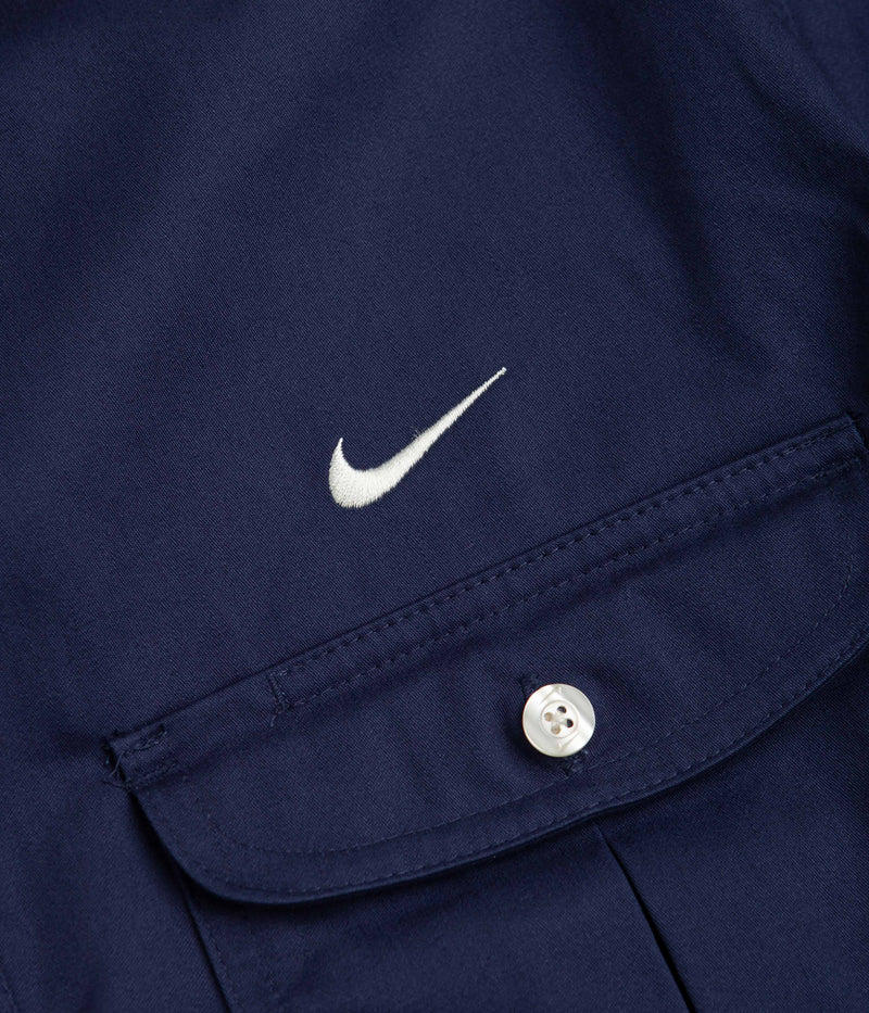 Nike SB Tanglin Short Sleeve Shirt in Midnight Navy and Coconut Milk