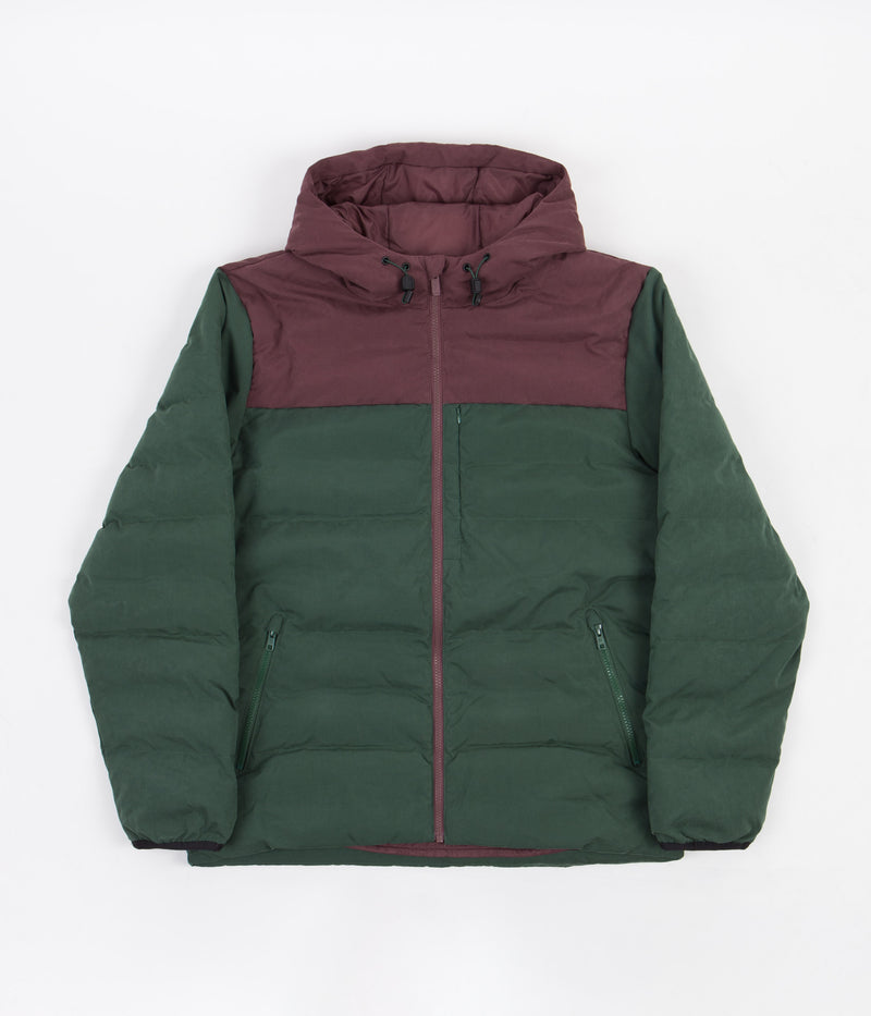 Nike SB Therma-FIT Synthetic-Fill Jacket in Noble Green and Dark Wine