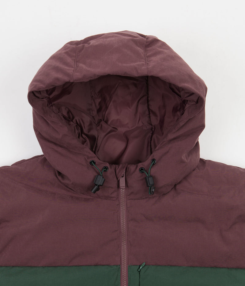 Nike SB Therma-FIT Synthetic-Fill Jacket in Noble Green and Dark Wine