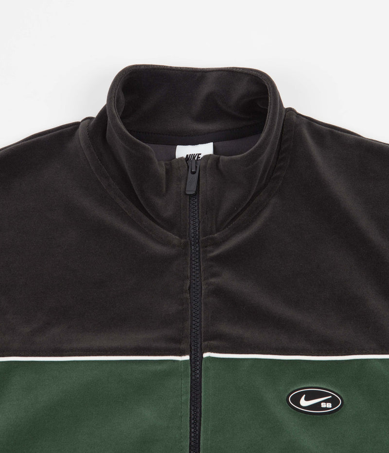 Nike SB Velour Jacket in Noble Green and Black / Black / Noble Green