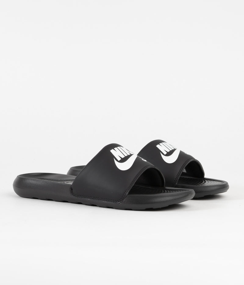 Nike SB Victori One Slides in Black and White and Black