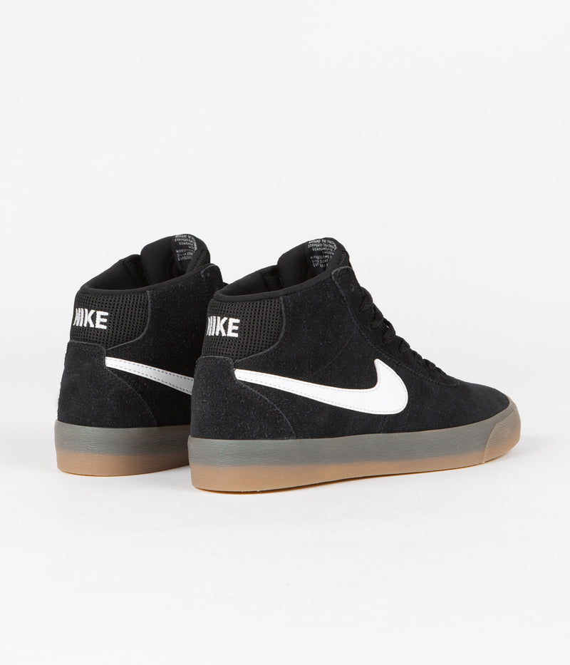 Nike SB Womens Bruin High Shoes in Black and White and Gum Light Brown