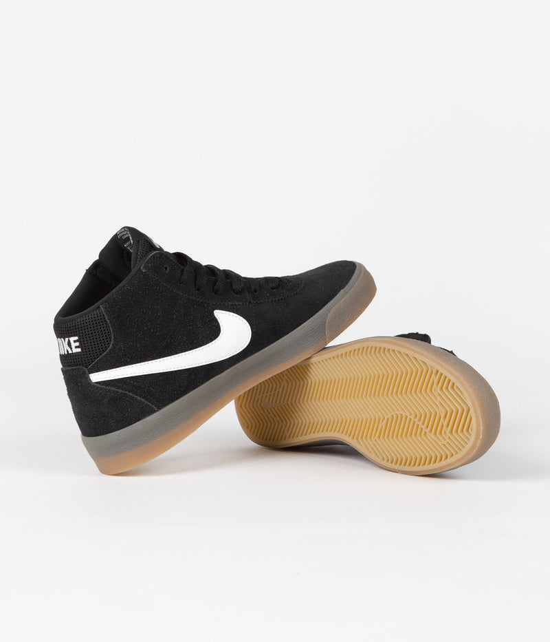 Nike SB Womens Bruin High Shoes in Black and White and Gum Light Brown
