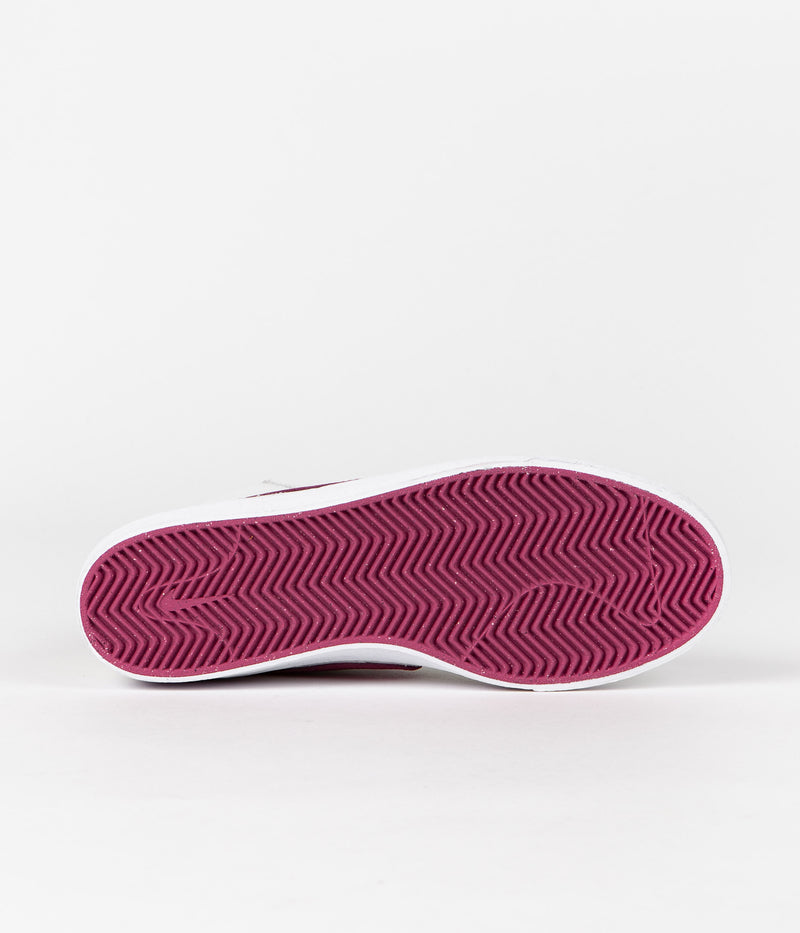 Nike SB Womens Bruin High Shoes in White and Sweet Beet and White - Sweet Beet