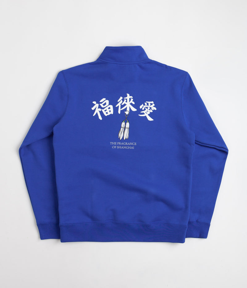 Nike SB x Fly Streetwear 1/2 Zip Fleece in Game Royal and White