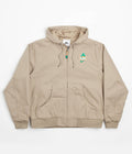 Nike SB x Jarritos Full Zip Hooded Jacket in Khaki and Malachite / Malachite