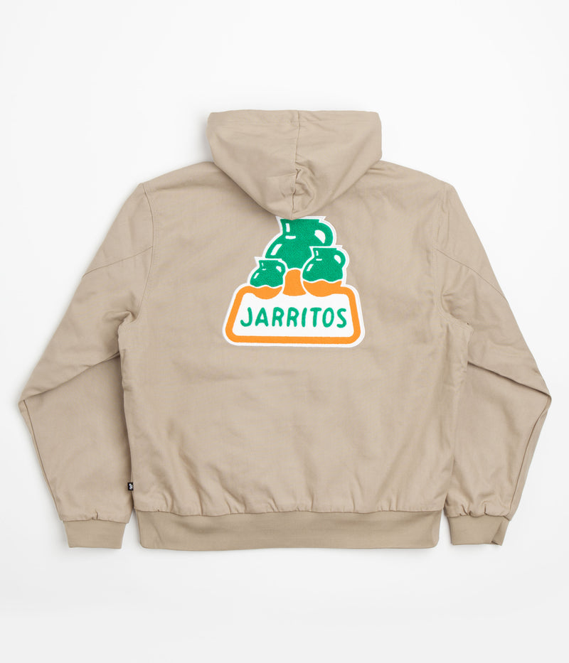 Nike SB x Jarritos Full Zip Hooded Jacket in Khaki and Malachite / Malachite