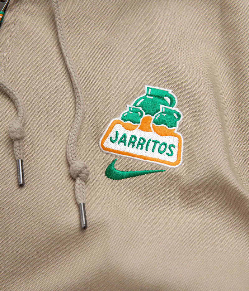 Nike SB x Jarritos Full Zip Hooded Jacket in Khaki and Malachite / Malachite