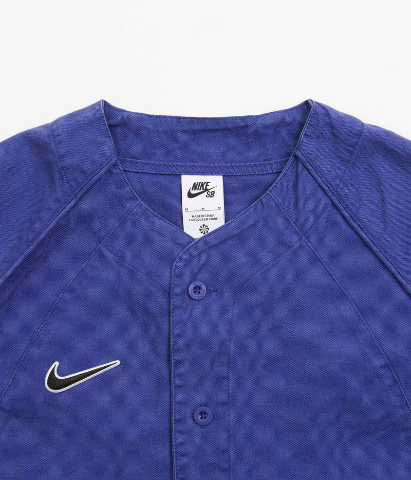 Nike SB x MLB Baseball Jersey in Deep Royal Blue and White