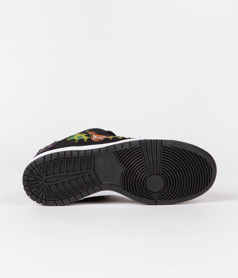 Nike SB x Neckface Dunk Low Pro Shoes in Black and White and Multicolour