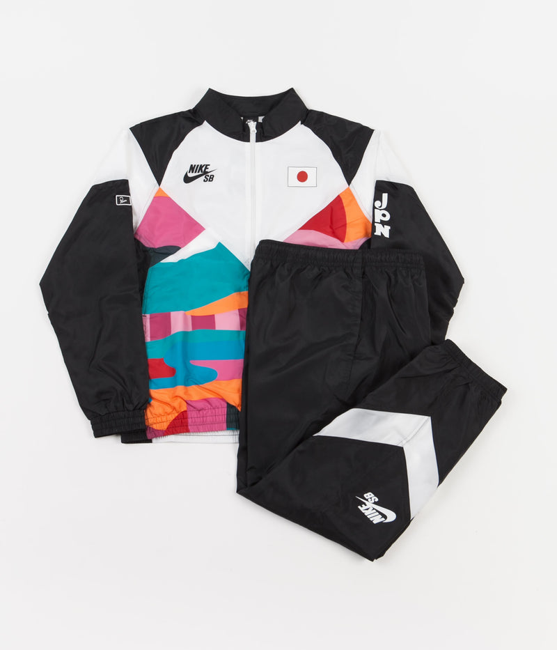 Nike SB x Parra 'Japan Federation Kit' Tracksuit in Black and White / White