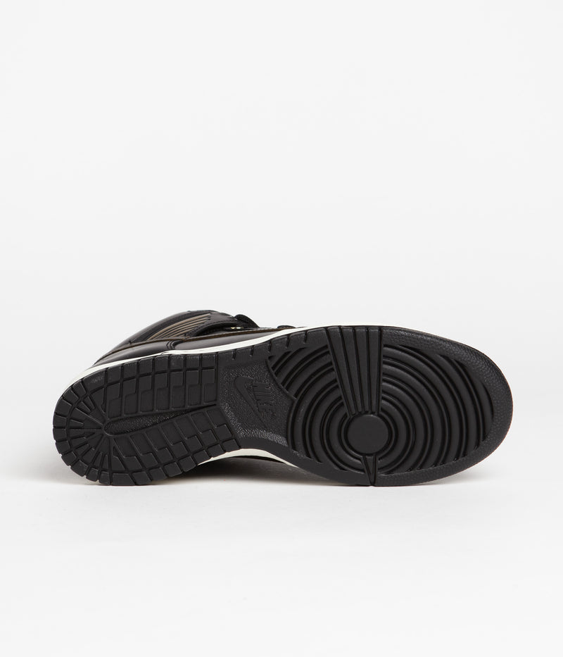 Nike SB x Pawnshop Dunk High OG Shoes in Black and Black and Metallic Gold