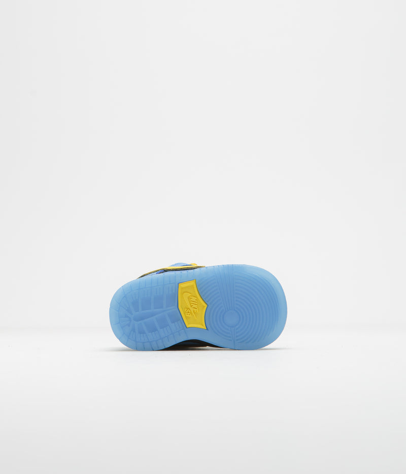Nike SB x Powerpuff Girls Dunk Low Pro 'Bubbles' (Toddler) Shoes in University Blue and Tour Yellow