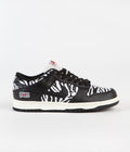 Nike SB x Quartersnacks Dunk Low OG Shoes in Black and White