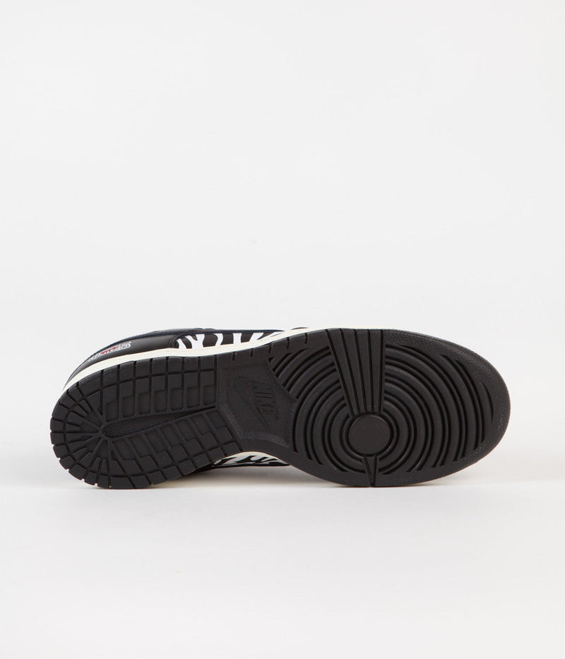 Nike SB x Quartersnacks Dunk Low OG Shoes in Black and White