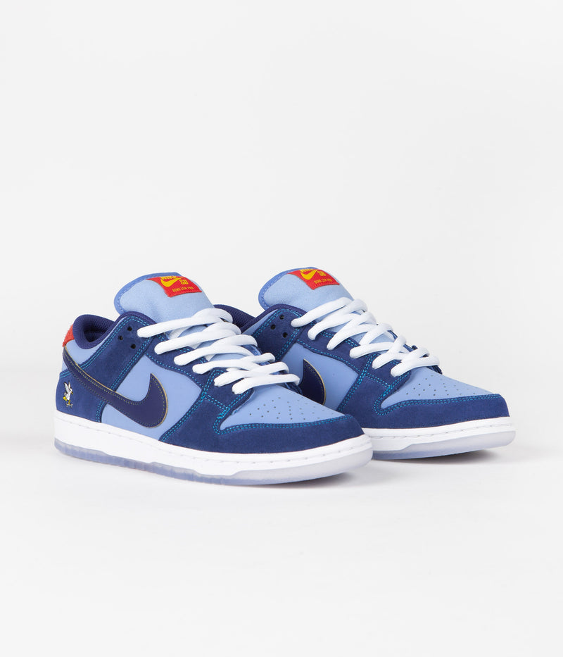 Nike SB x Why So Sad? Dunk Low Premium Shoes in Coastal Blue and Coastal Blue and Light Blue