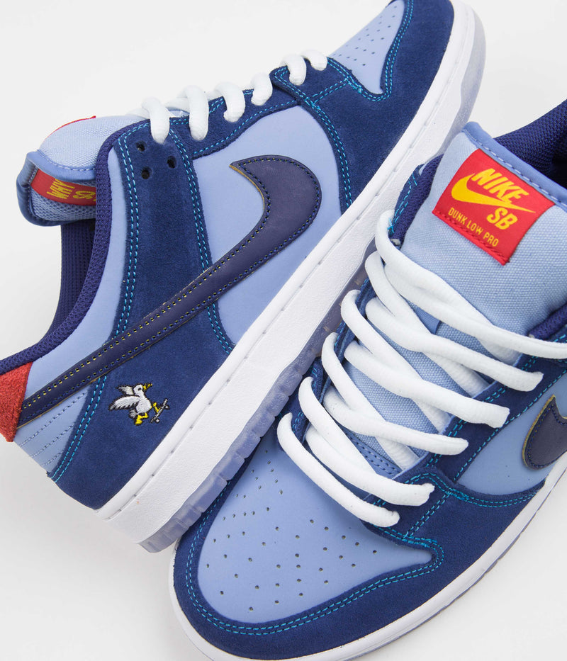 Nike SB x Why So Sad? Dunk Low Premium Shoes in Coastal Blue and Coastal Blue and Light Blue
