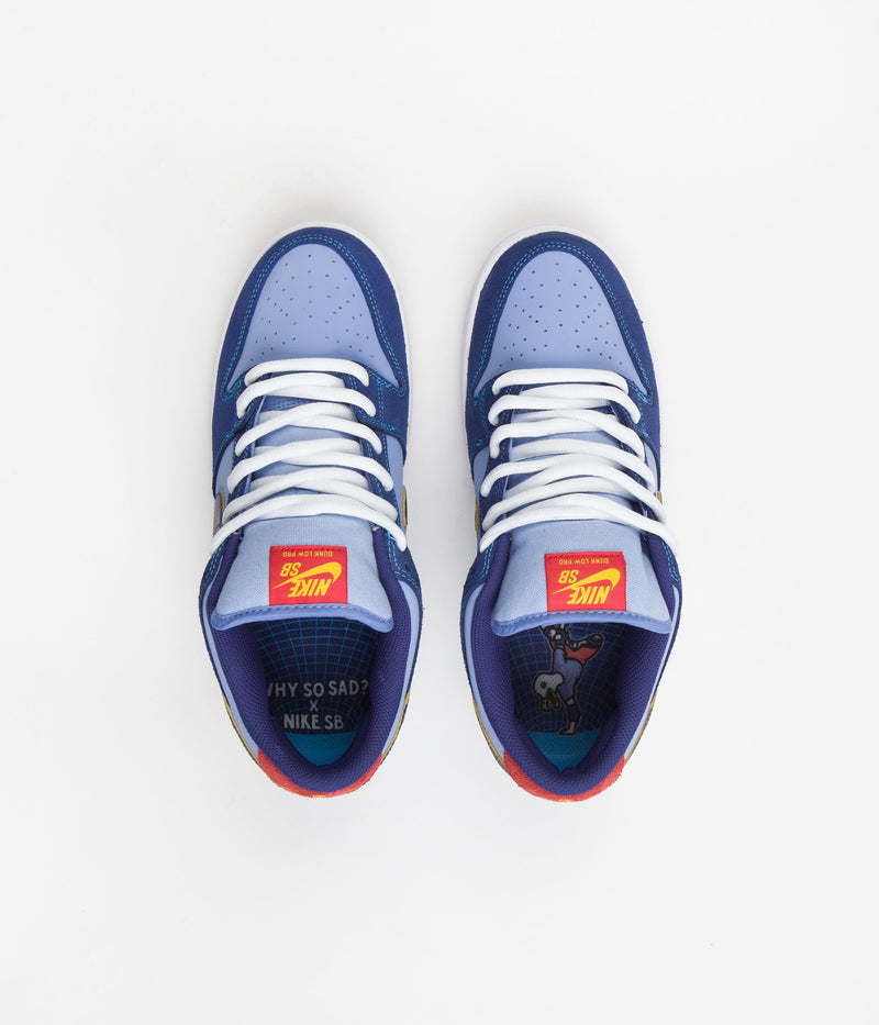 Nike SB x Why So Sad? Dunk Low Premium Shoes in Coastal Blue and Coastal Blue and Light Blue