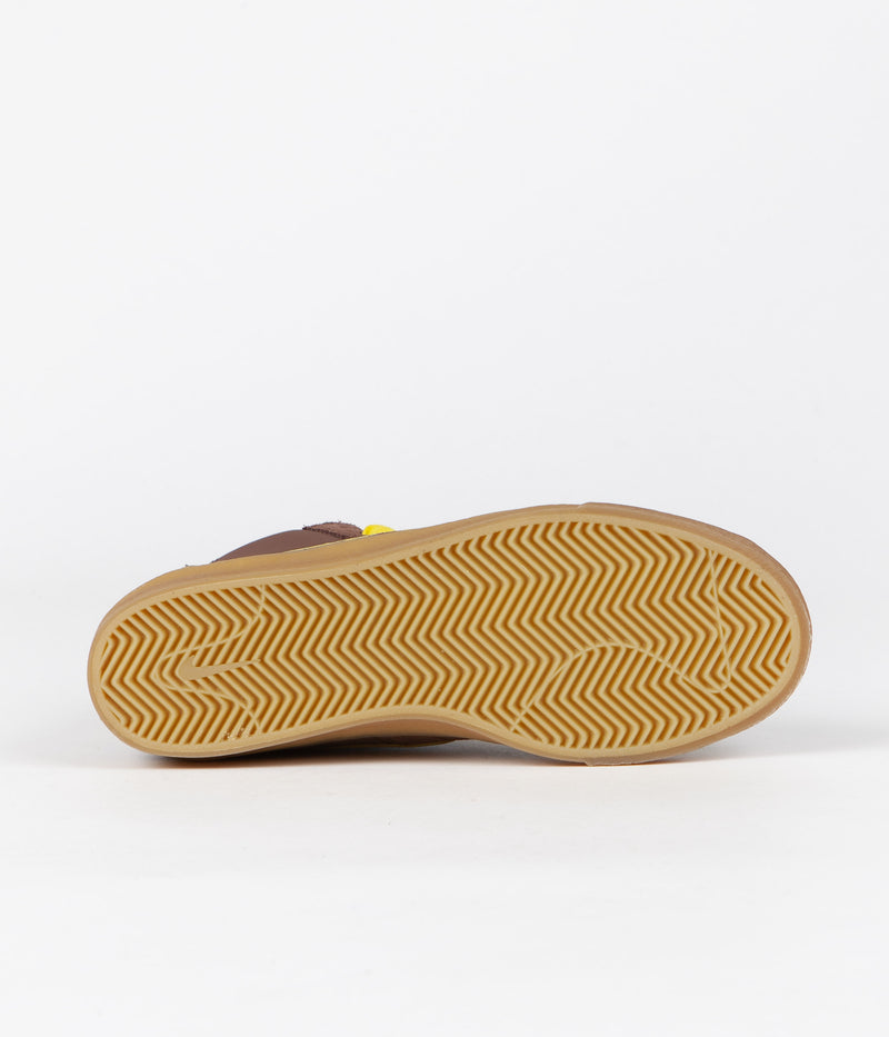 Nike SB x Why So Sad? Womens Bruin High Premium Shoes in Light Chocolate and Light Blue and Monarch