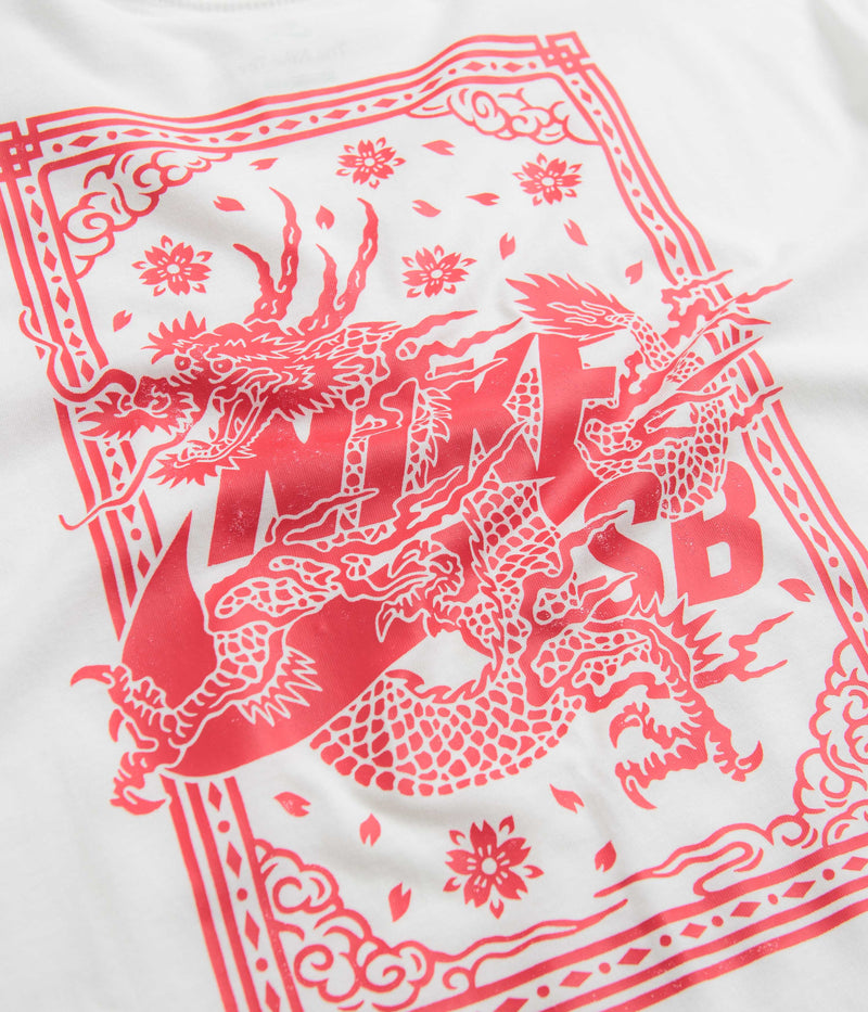 Nike SB Year of the Dragon T-Shirt in White and University Red