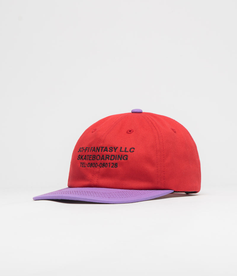 Sci-Fi Fantasy Business Post Cap in Red and Violet