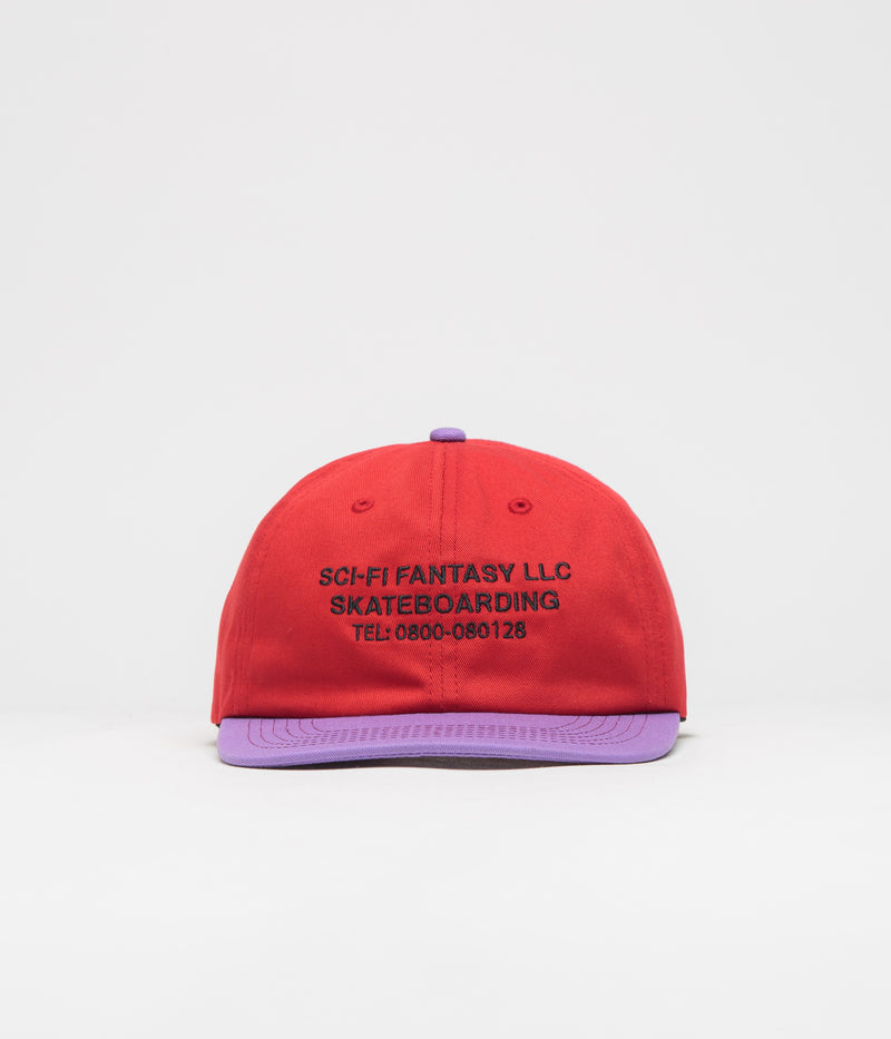 Sci-Fi Fantasy Business Post Cap in Red and Violet