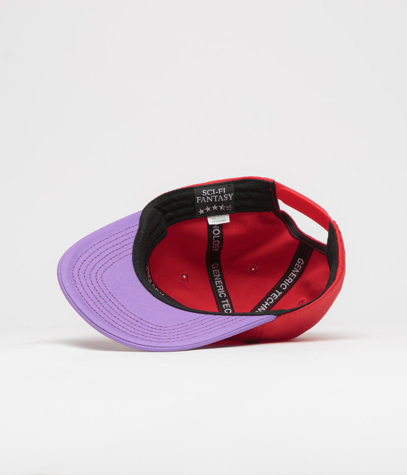 Sci-Fi Fantasy Business Post Cap in Red and Violet