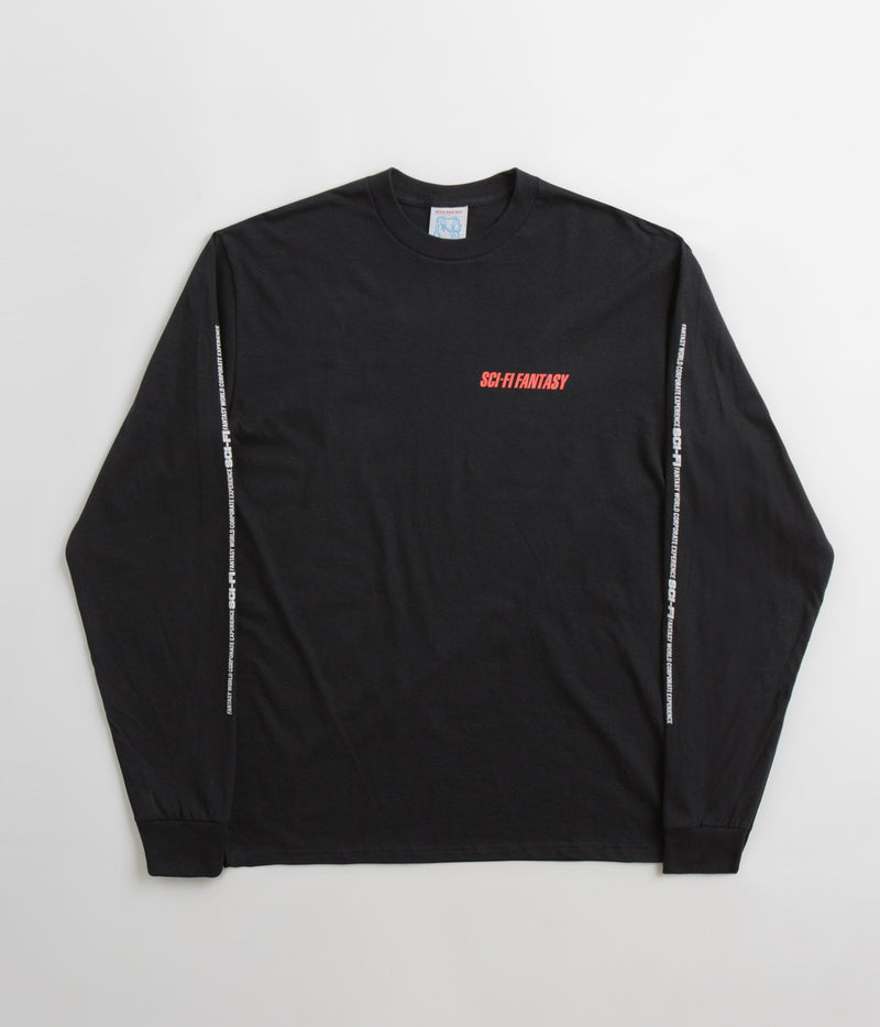 Sci-Fi Fantasy Fantasy World Long Sleeve T-Shirt in Black