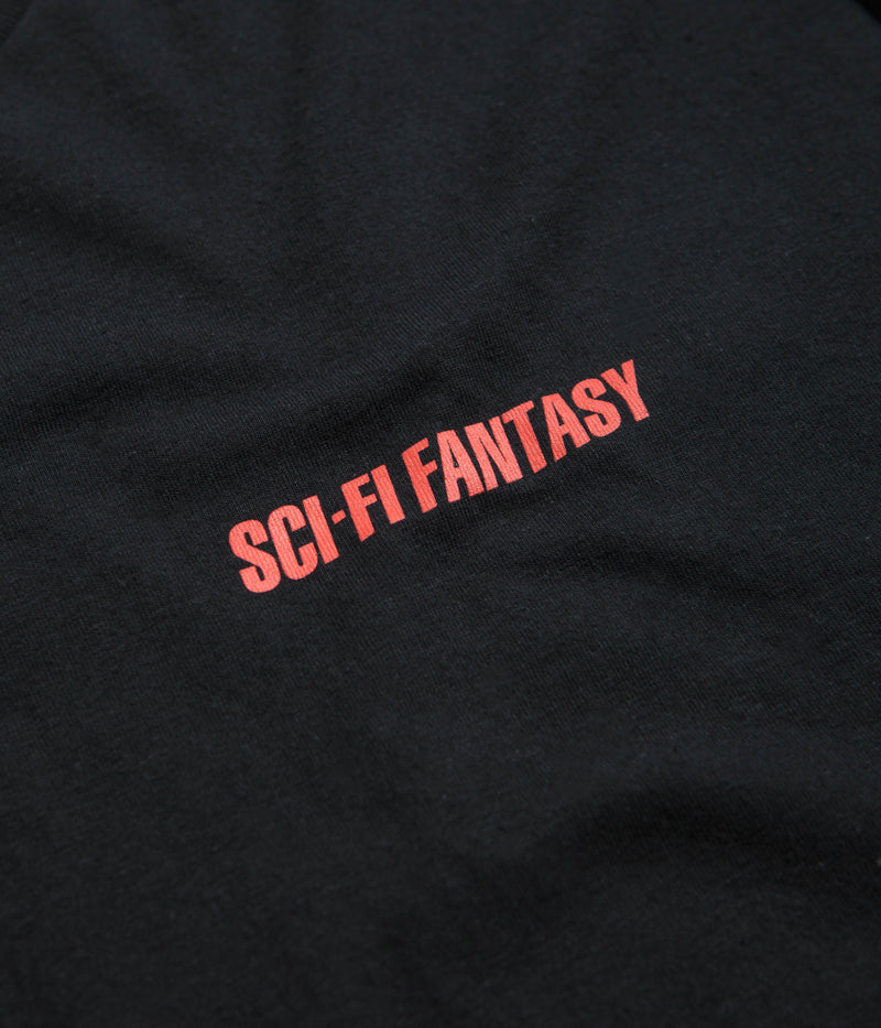 Sci-Fi Fantasy Fantasy World Long Sleeve T-Shirt in Black