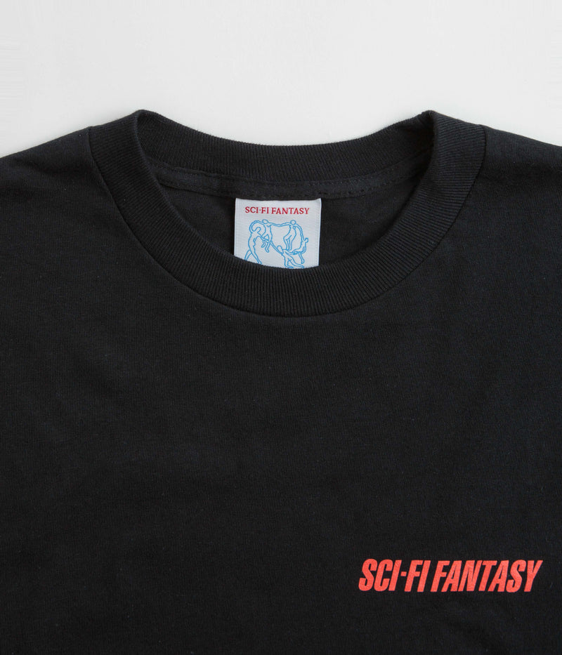 Sci-Fi Fantasy Fantasy World Long Sleeve T-Shirt in Black