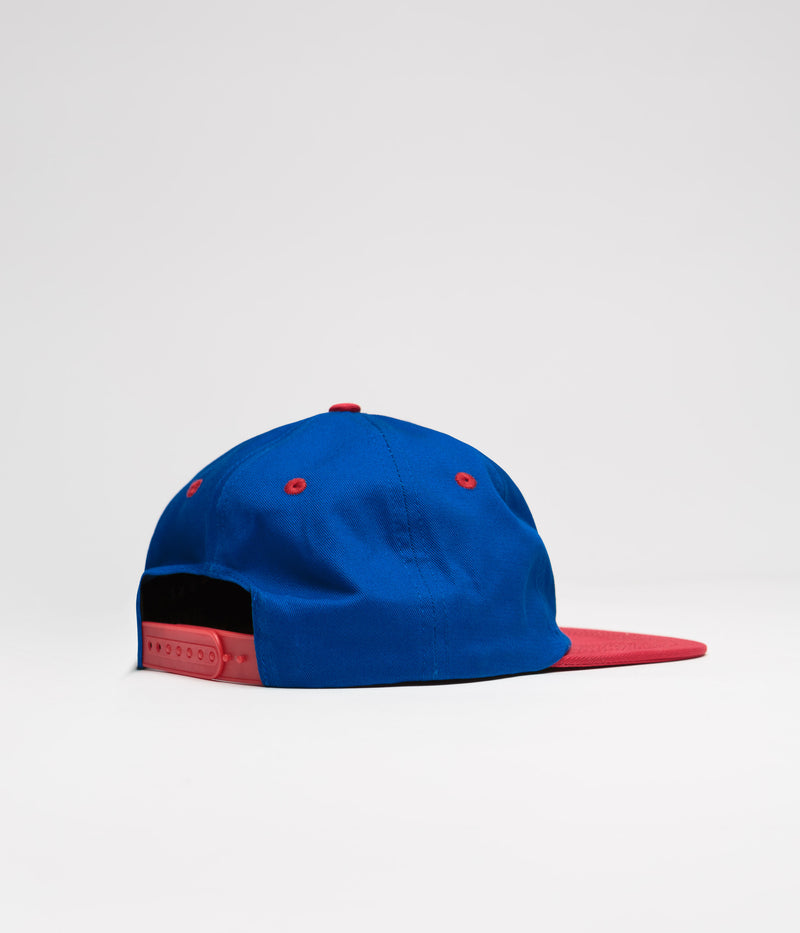 Sci-Fi Fantasy Flat Logo Cap in Royal and Red