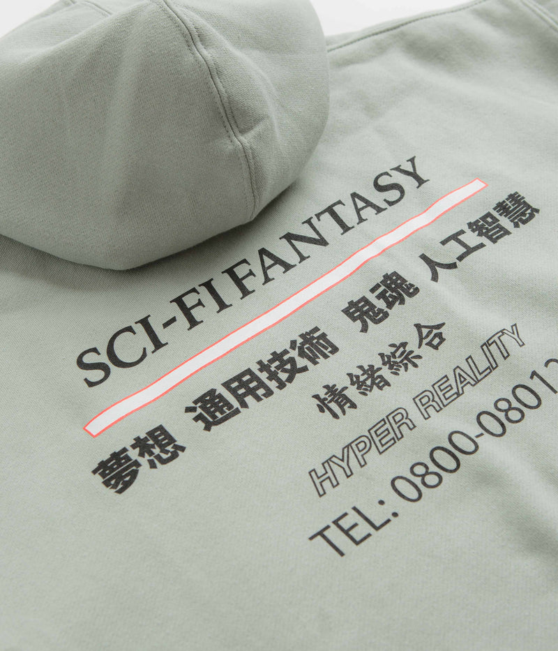 Sci-Fi Fantasy Industrial Hoodie in Sage