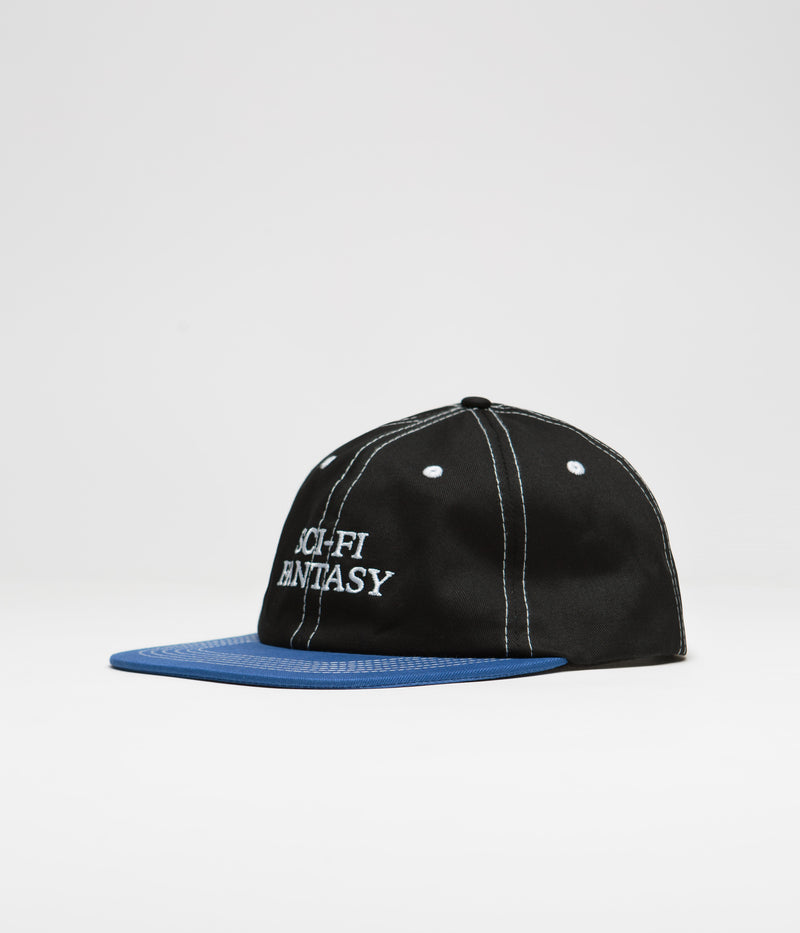 Sci-Fi Fantasy Logo Cap in Black and Royal