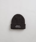 Sci-Fi Fantasy Mixed Yarn Logo Beanie in Black and Gray