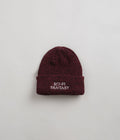 Sci-Fi Fantasy Mixed Yarn Logo Beanie in Red and Black